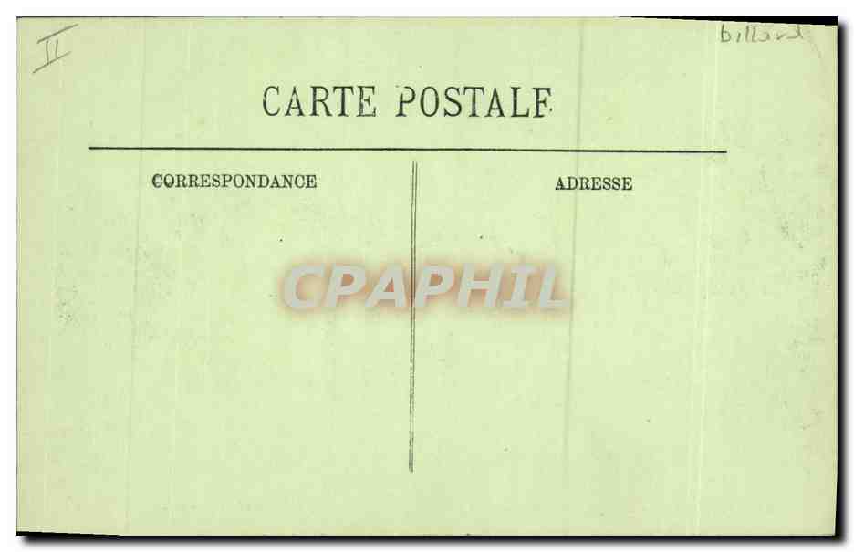 CPA Billard Rambouillet Le chateau la salle de jeu Ancienne salle des gardes — Rückseite