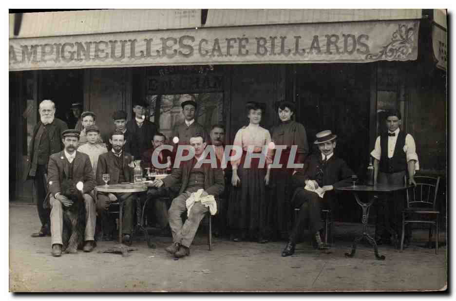 CARTE PHOTO Paris Champigneulles Billard Cafe