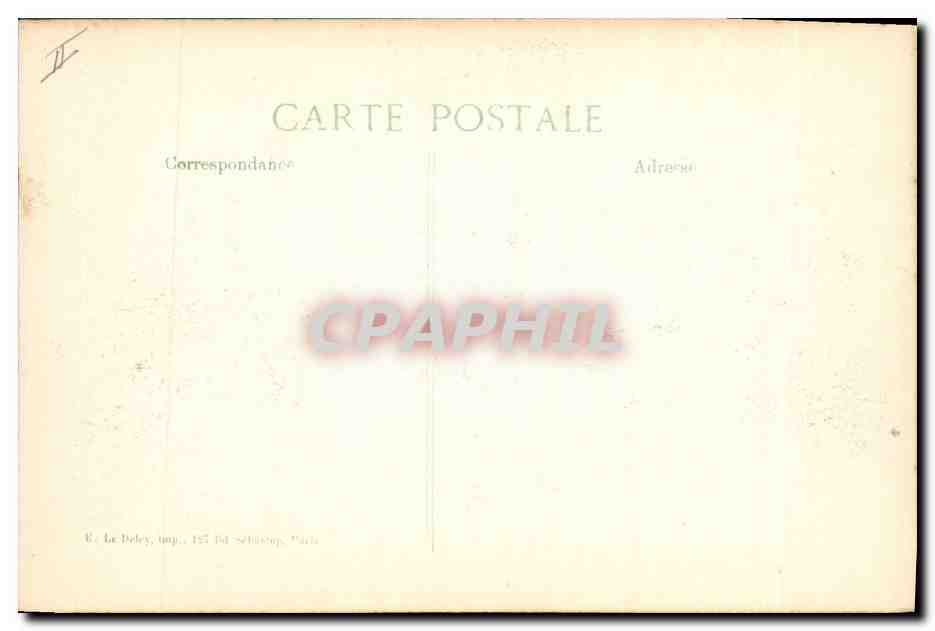 CPA Billard Creil Maisons bombardees par les Allemands Militaria Cafe Billard — Rückseite