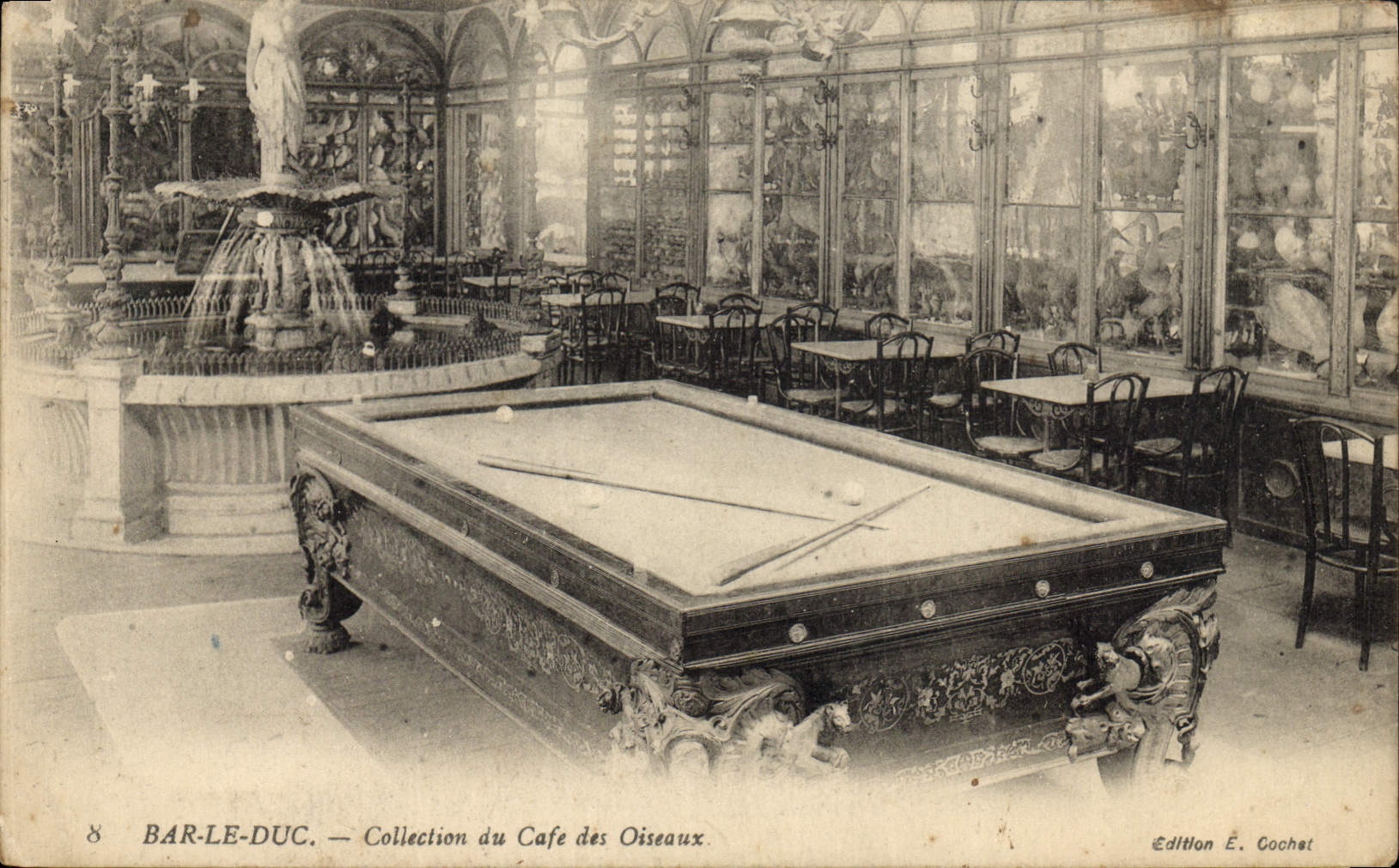CPA Billard Bar le Duc Colelction du Cafe des Oiseaux