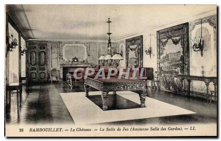CPA Billard Rambouillet le chateau La salle de jeu Ancienne salle des gardes