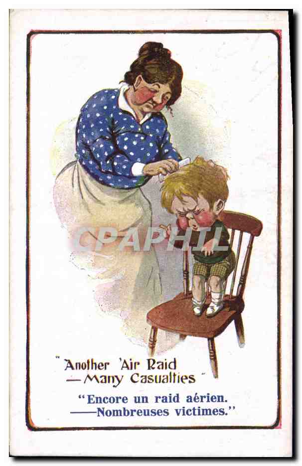 CPA Fantaisie Illustrateur Enfant Another air Raid 