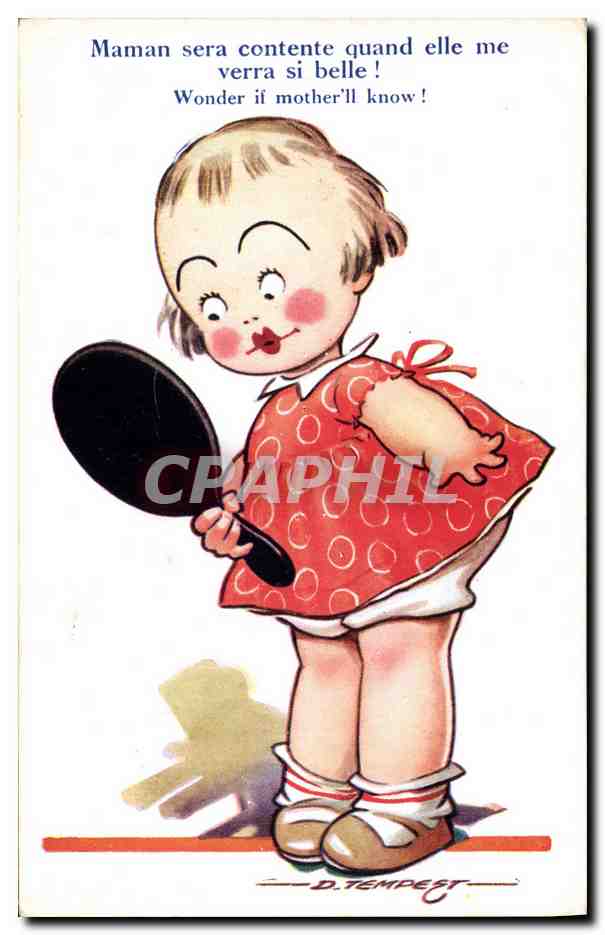 CPA Fantaisie Illustrateur Enfant Tempest Maman sera contente