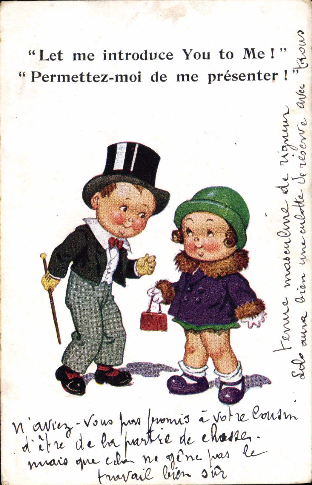 CPA Fantaisie Illustrateur Enfants Let me introduce you to me ! 