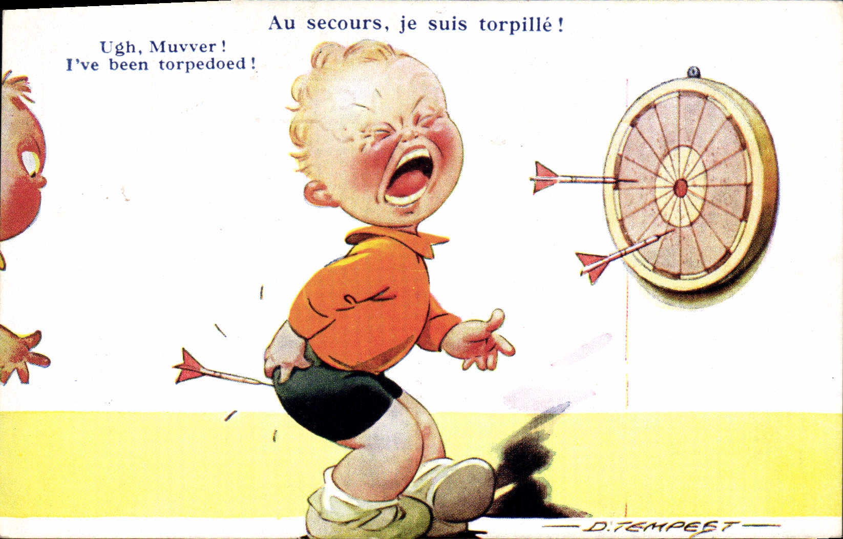 CPA Fantaisie Illustrateur Enfant Tempest Flechettes