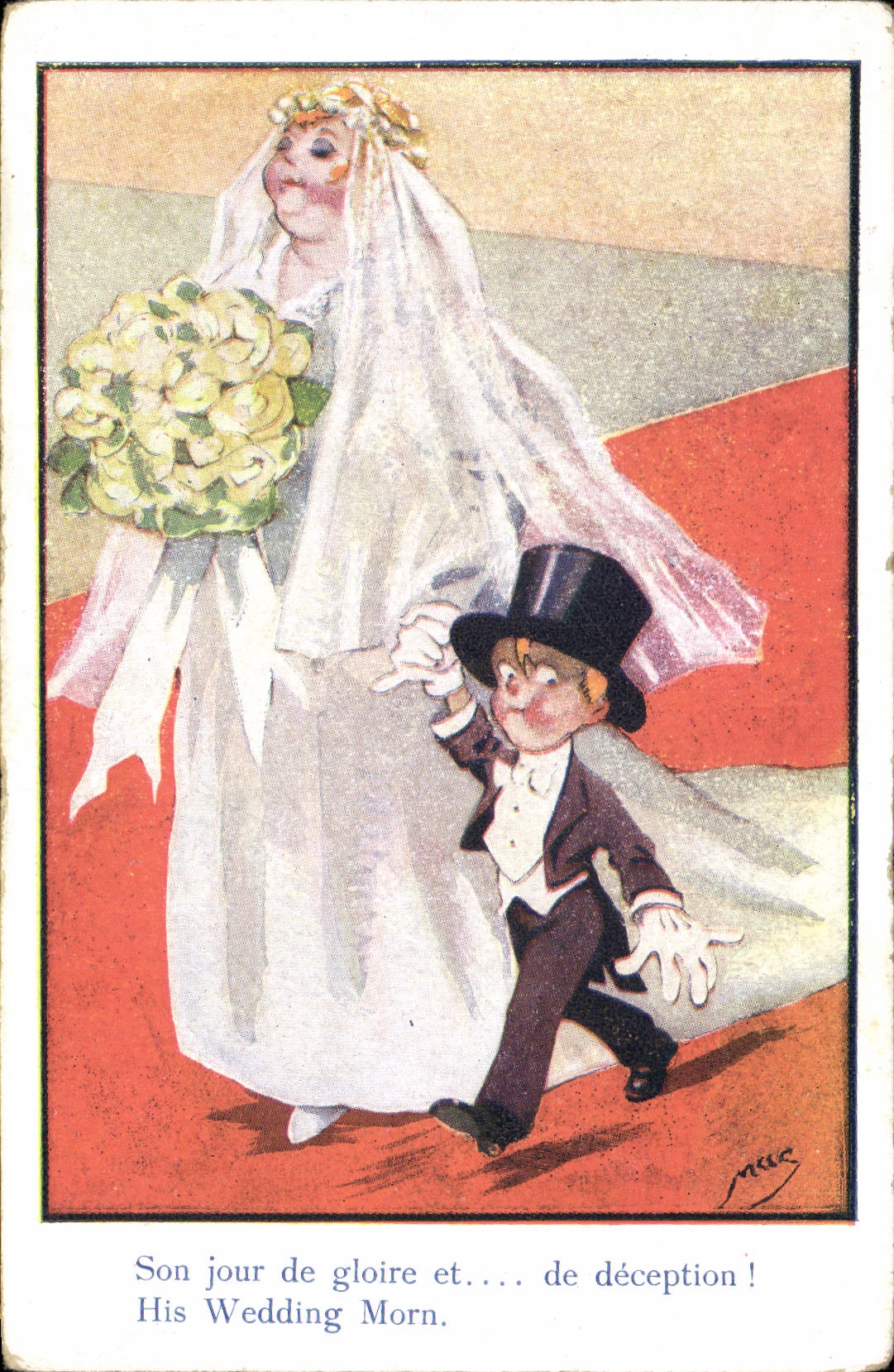 CPA Fantaisie Illustrateur Enfant Mariage Son jour de gloire et de deception