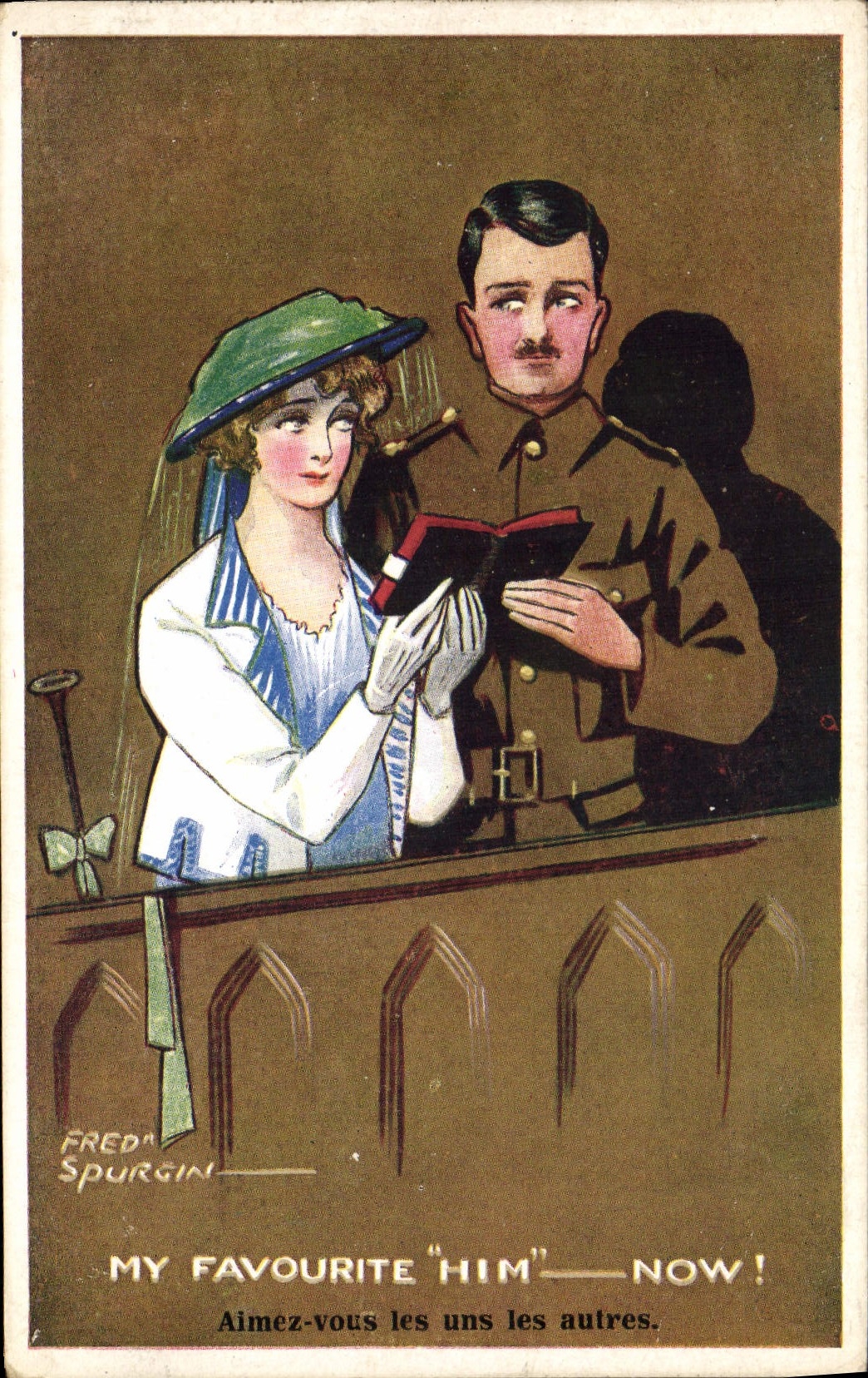 CPA Fantaisie Illustrateur Femme Soldat Militaria Fred Spurgin 