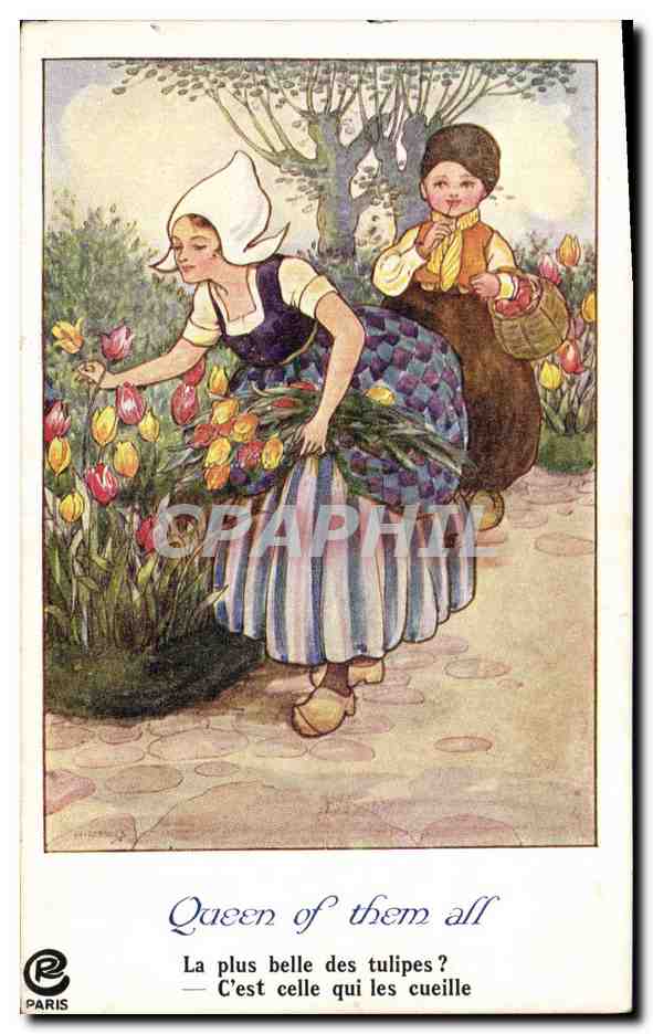 CPA Fantaisie Illustrateur Enfants Queen of them all 