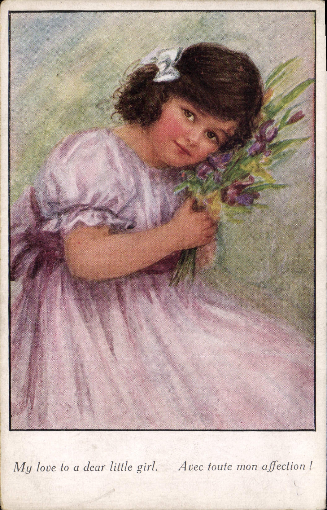 CPA Fantaisie Illustrateur Enfant My love to a dear little girl