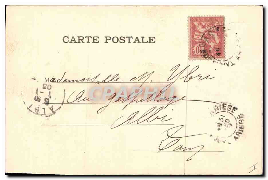 CPA Fantaisie Fleurs  — Rückseite