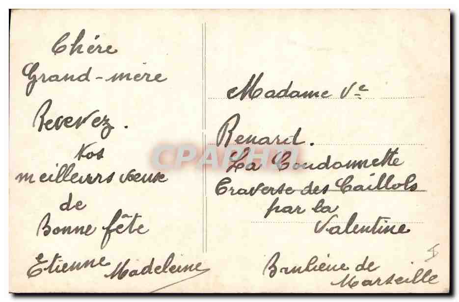 CPA Fantaisie Fleurs  — Rückseite