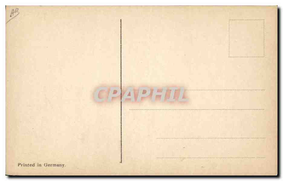 Portrait d'un homme âgé — gravure — imprimée en Allemagne — Achterkant