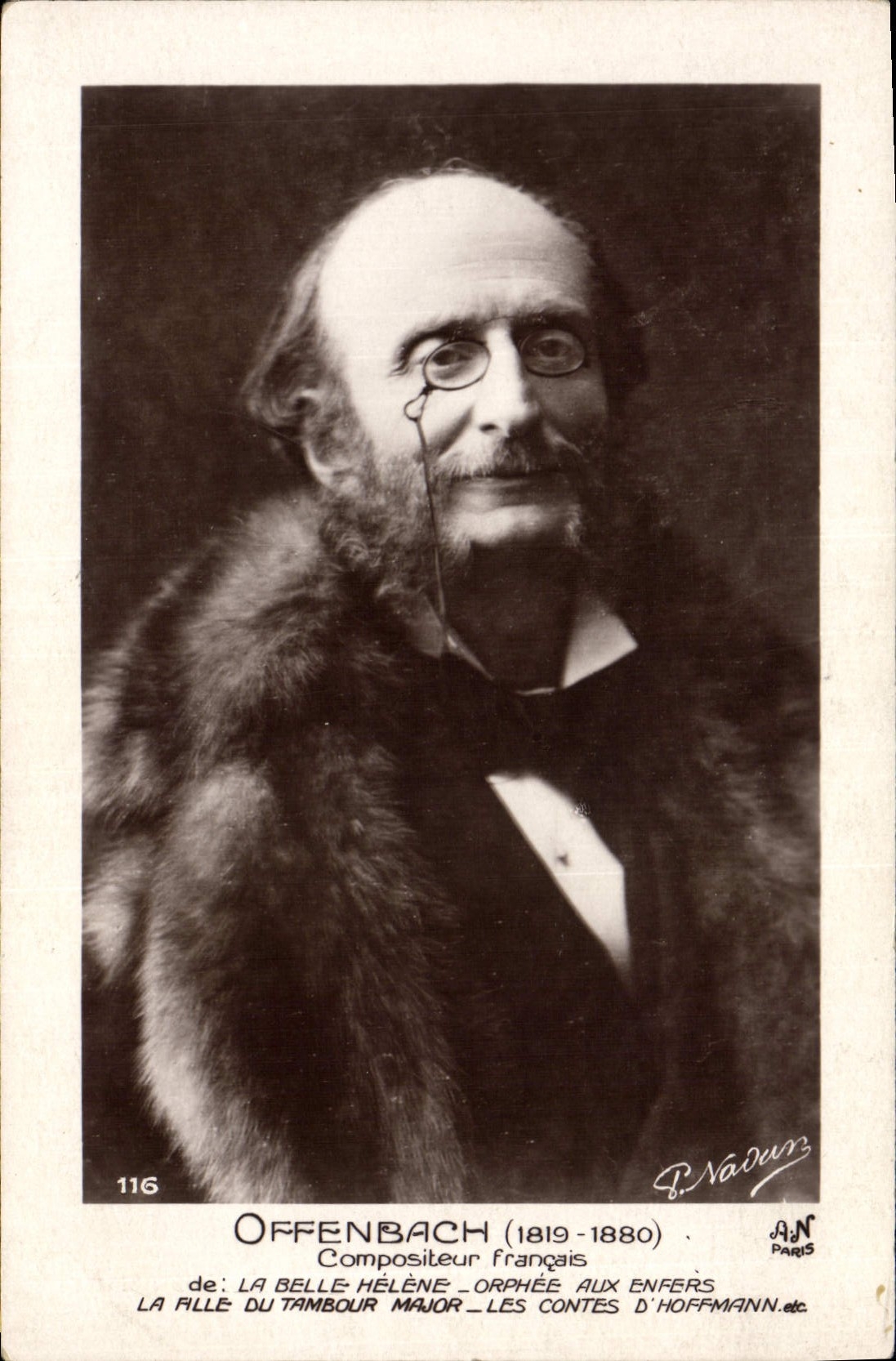 Offenbach — Compositeur français (1819-1880) — A.N. Paris, n°116