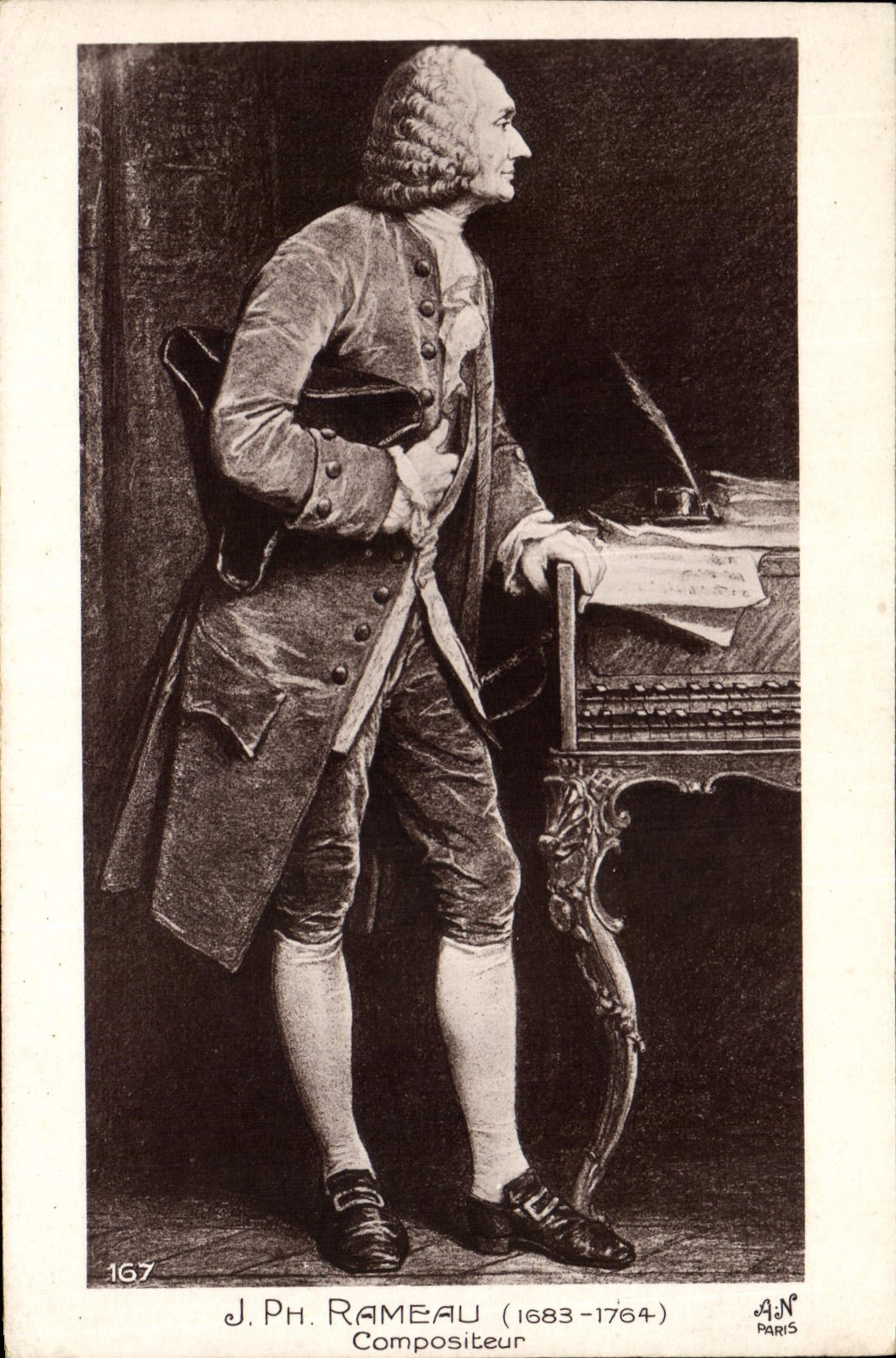 J.Ph. Rameau — Compositeur (1683-1764) — A.J.N. Paris, n° 167 - Recto