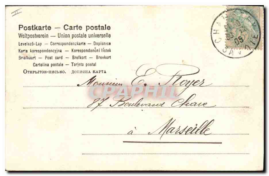 CPA Cochon Porc Enfant  — Verso