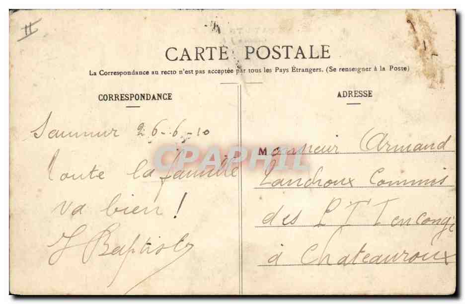 CPA Cochon Porc Au pays Thouarsais  — Rückseite