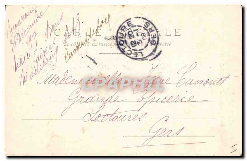 CPA Cochon Porc Enfant  — Verso
