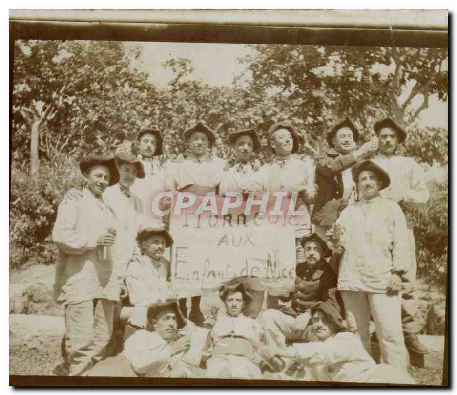 Photo Militaria Chasseurs alpins Antibes Enfants de Nice 