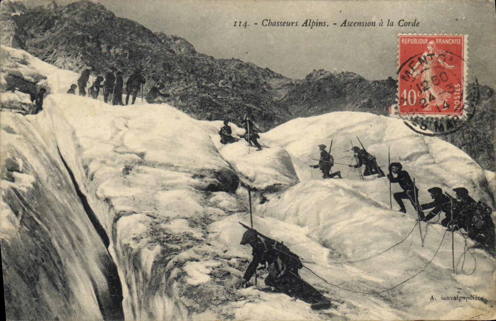 Chasseurs Alpins - Ascension à la Corde — A. Jauvaigo, Nice
