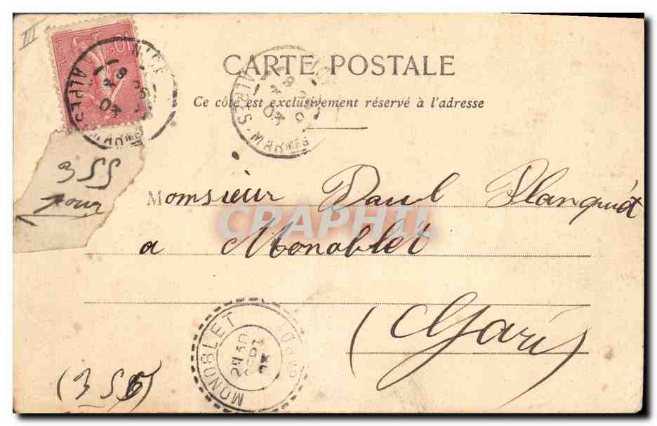 CPA Militaria Chasseurs alpins Groupe d'officiers Alpins — Reverso