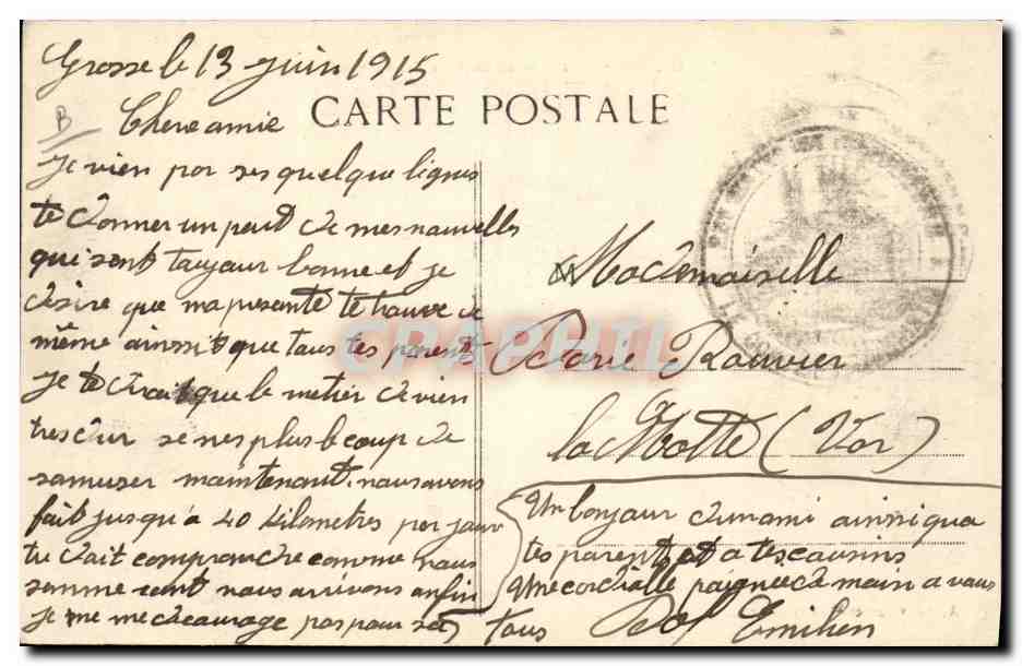 Chasseurs Alpins — En marche dans les neiges — Sauvaigo et Munier, Nice — Verso