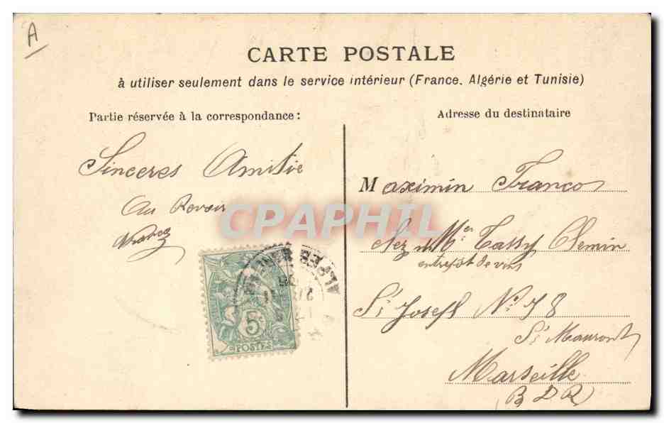 Nos Chasseurs dans les Alpes — Exercice des Raquettes — Édition Artistique J. Benoît fils, Grasse — Achterkant