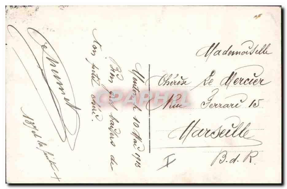 CPA Militaria Chasseurs alpins  — Rückseite
