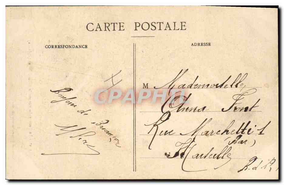En Reconnaissance sur le Glacier Blanc (Pelvoux) — Imp. Pap. Clautard-Briançon et Ste-Catherine — n° 1598 — Verso