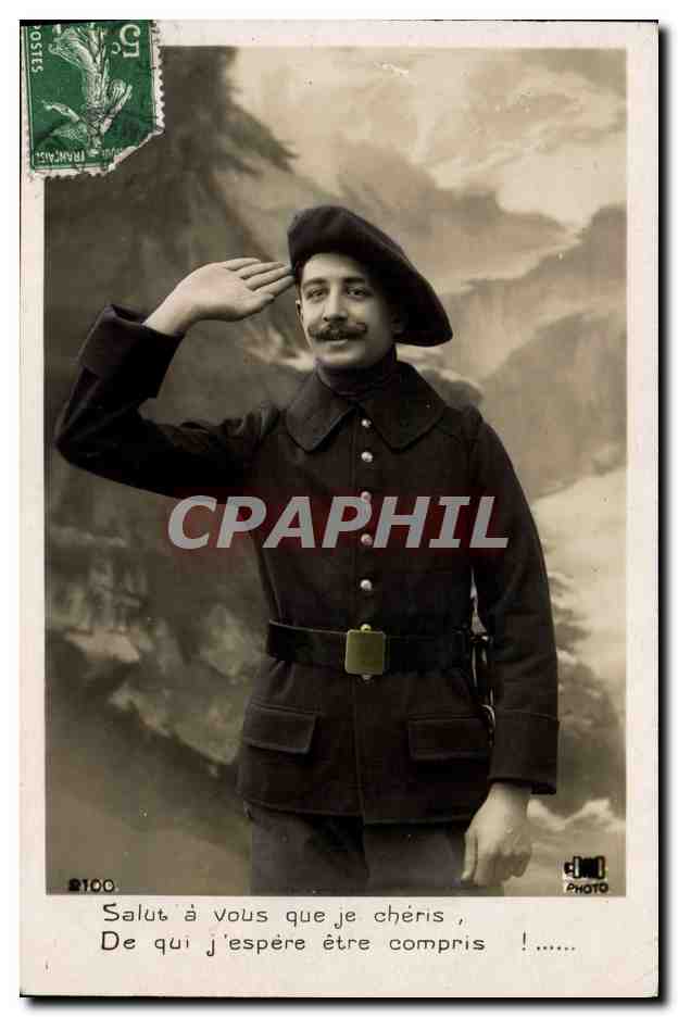 CPA Militaria Chasseurs alpins 