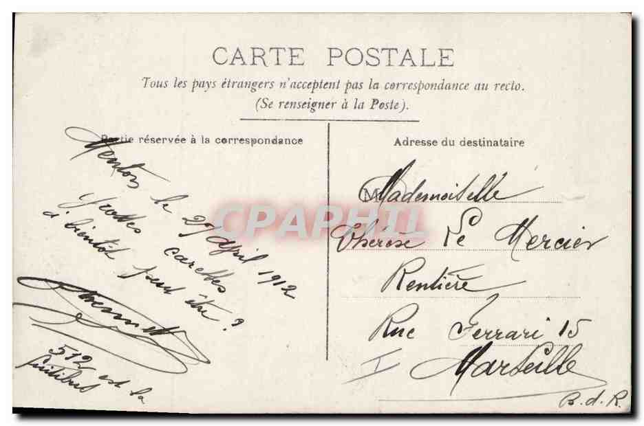 CPA Militaria Chasseurs alpins  — Rückseite