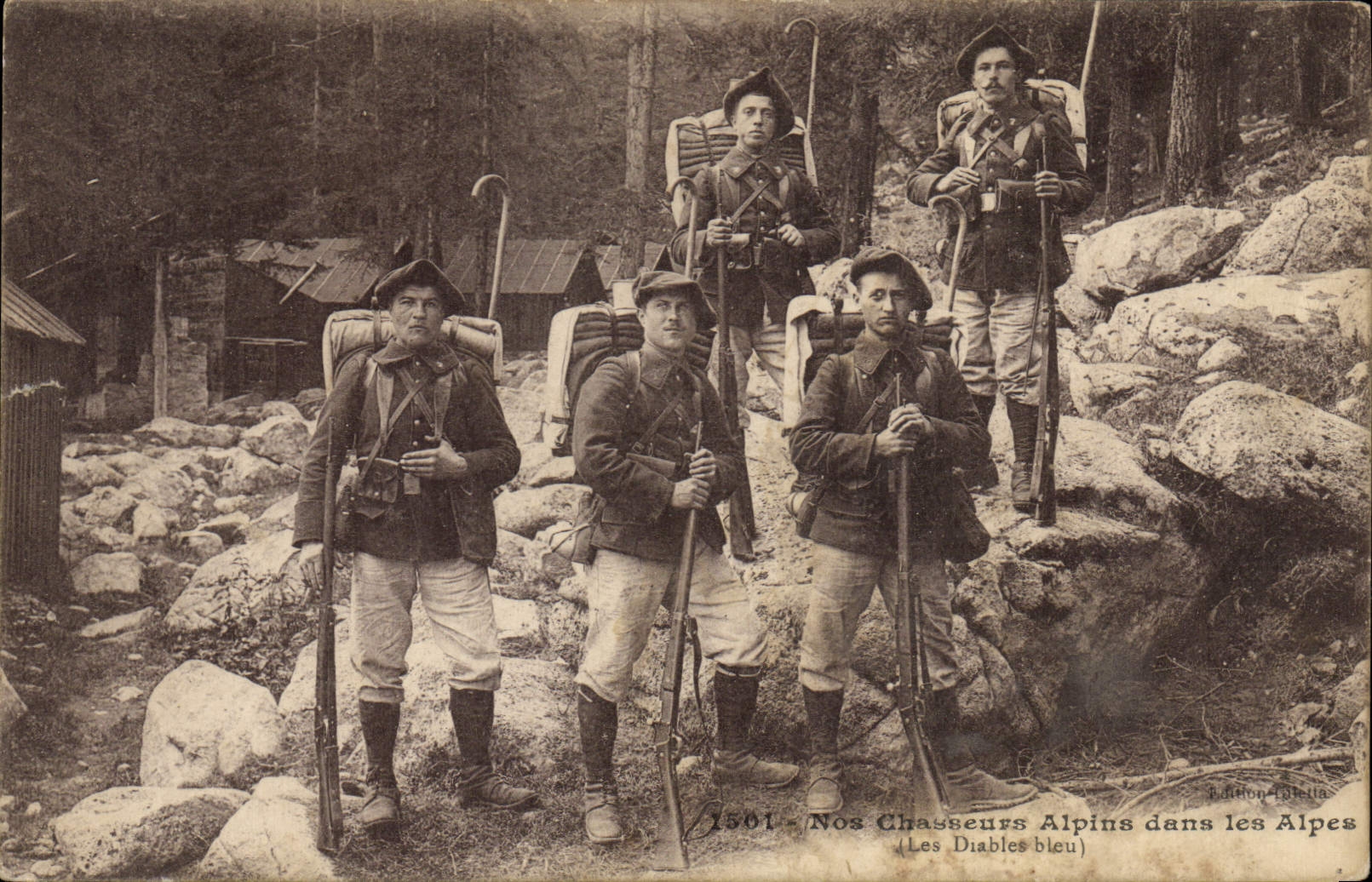 Nos Chasseurs Alpins dans les Alpes — (Les Diables bleus) — Édition Lefèvre