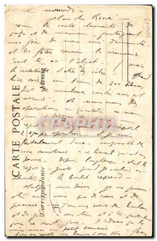 CPA Militaria Rosalie Chanson des Poilus  — Verso