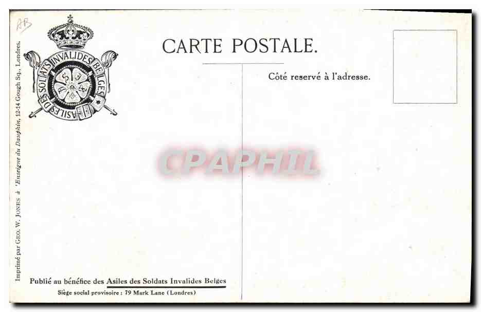 CPA Militaria Heros Wagemans — Rückseite
