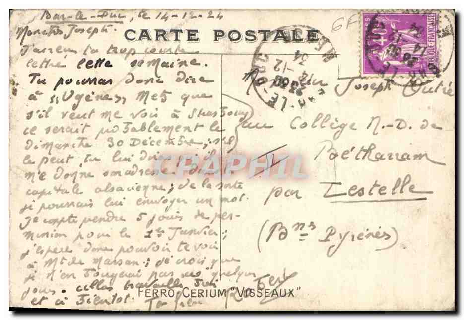 CPA Militaria Un heureux permissionnaire Enfant Bebe — Rückseite