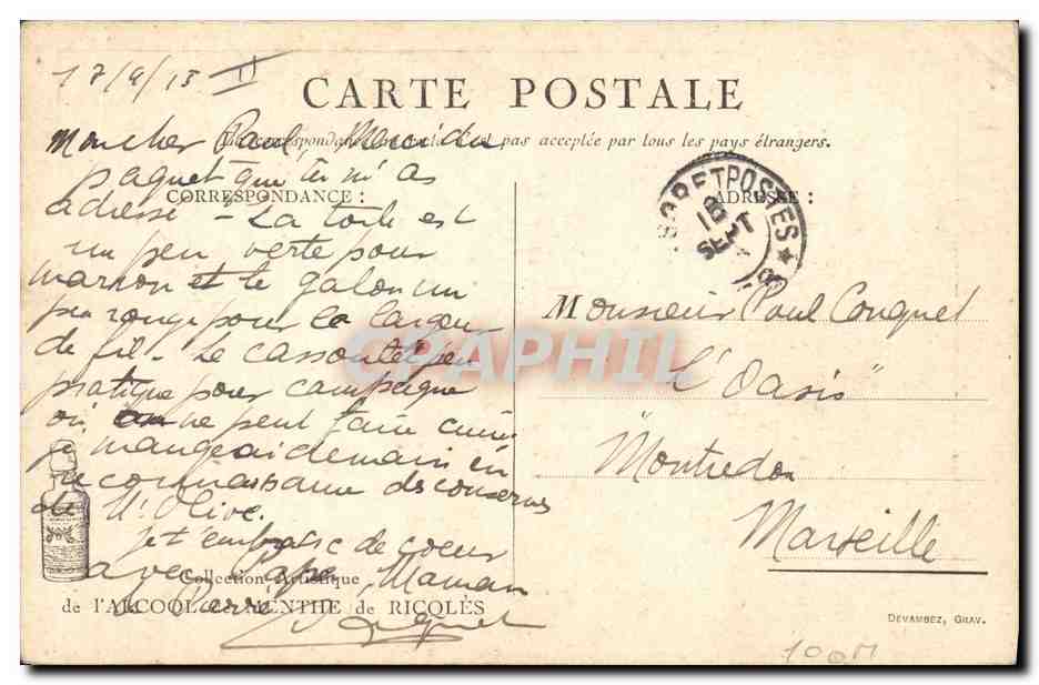 CPA Militaria Pile ou face ? — Rückseite