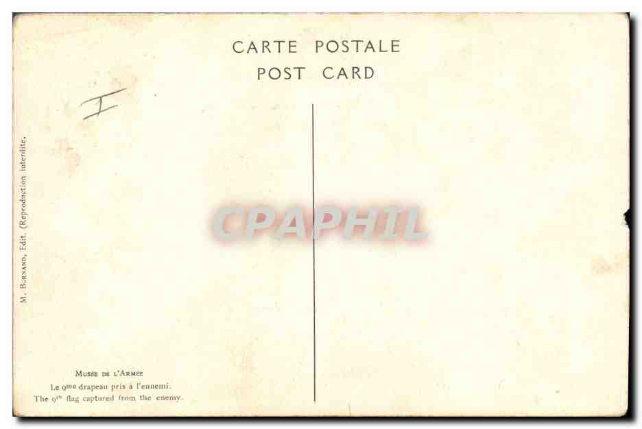 CPA Militaria Bouchor Drapeau — Verso
