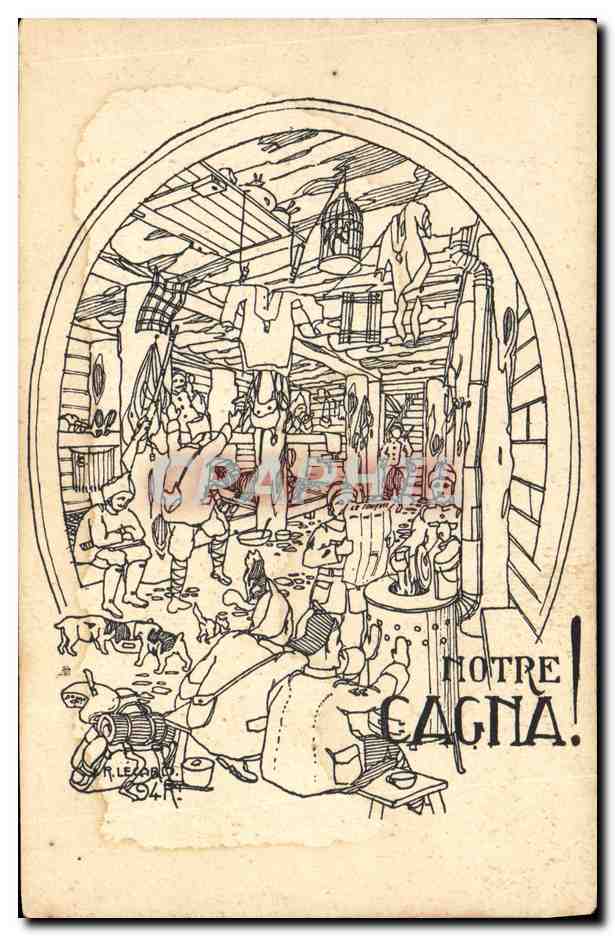 CPA Militaria Notre Cagna ! 
