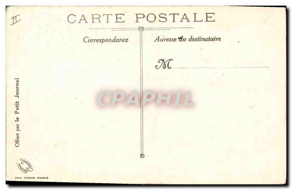 CPA Militaria Actes heroiques Canon — Verso