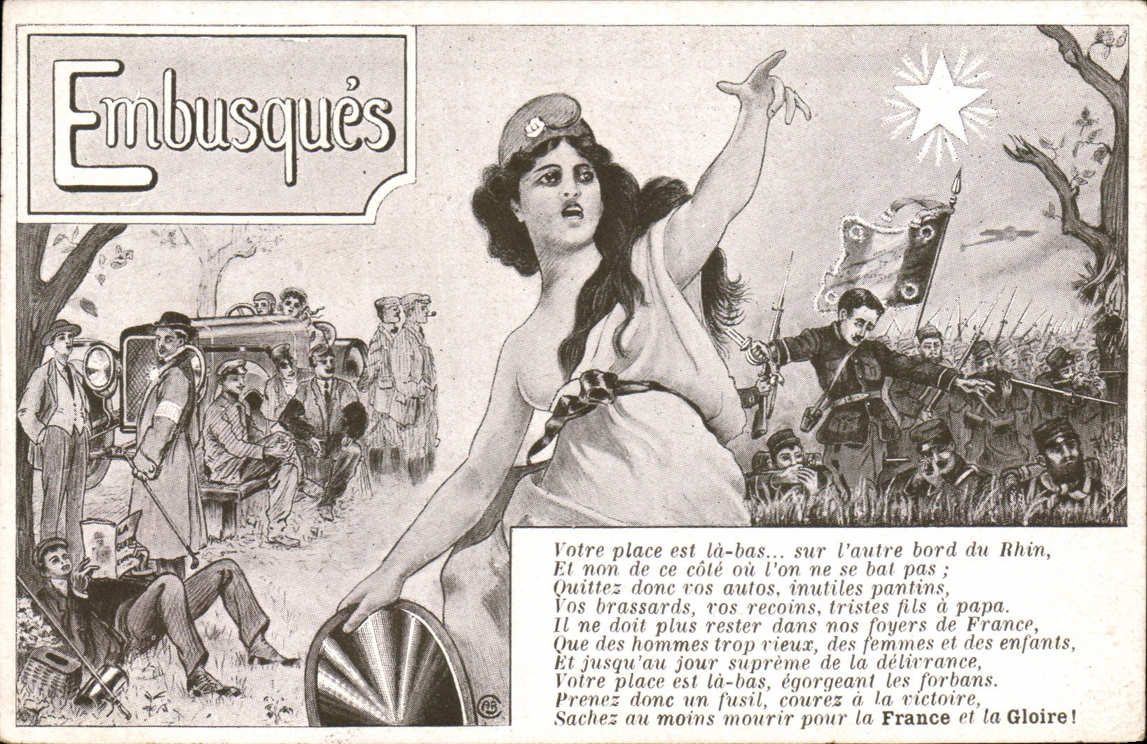 CPA Militaria Embusques Marianne 