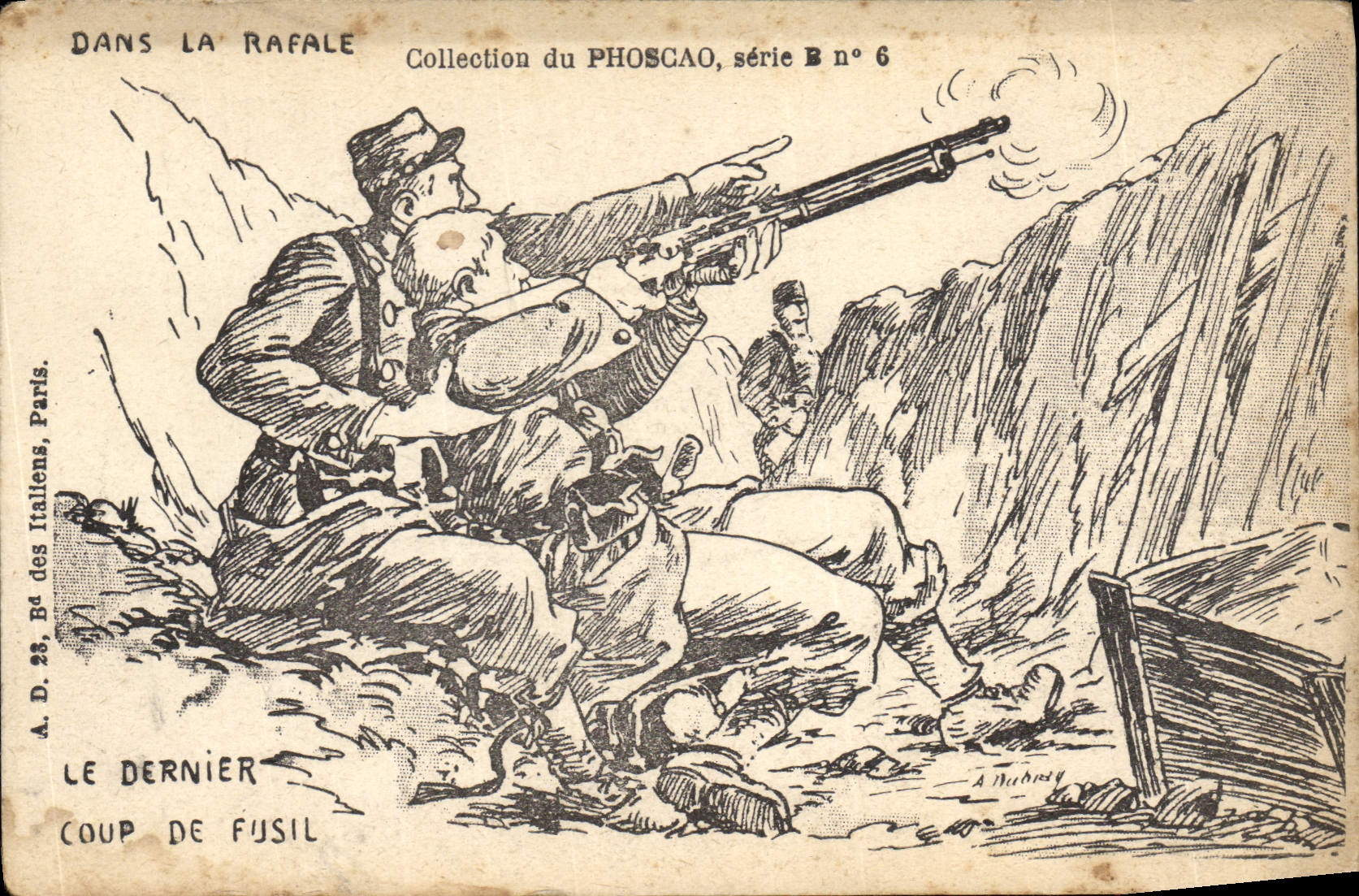 CPA Militaria Dans la rafale Le dernier coup de fusil