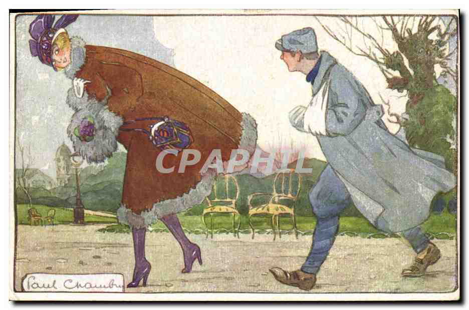 CPA Militaria La journee du poilu Convalescence a Paris