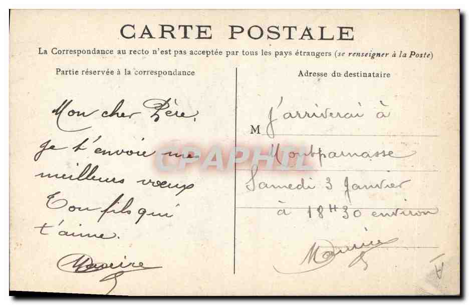 CPA Militaria La fleur des allies  — Verso
