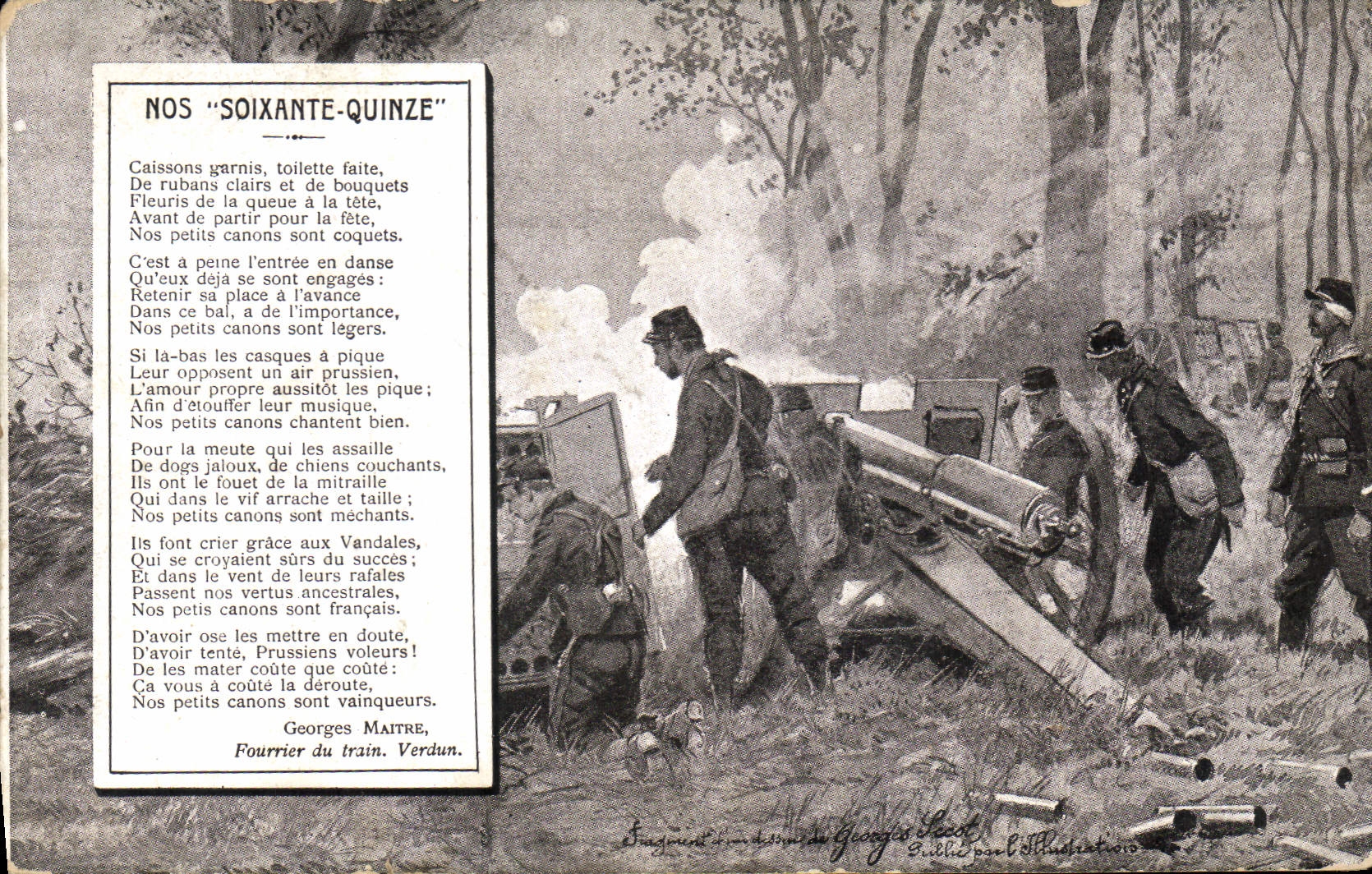 CPA Militaria Nos soixante quinze Canon 