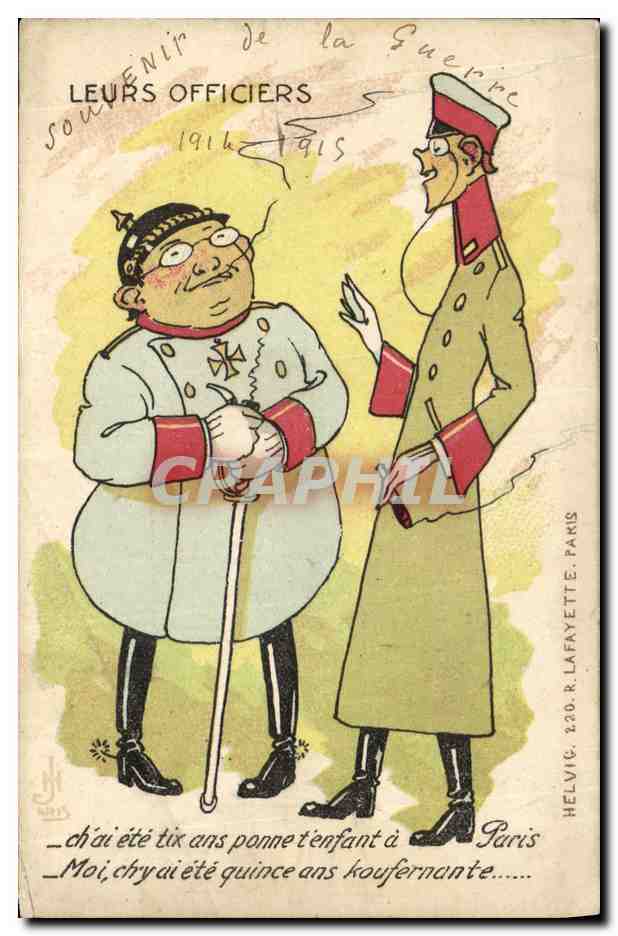 CPA Militaria Leurs officiers