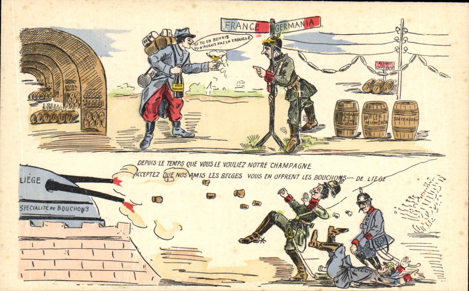 CPA Militaria France Germania 