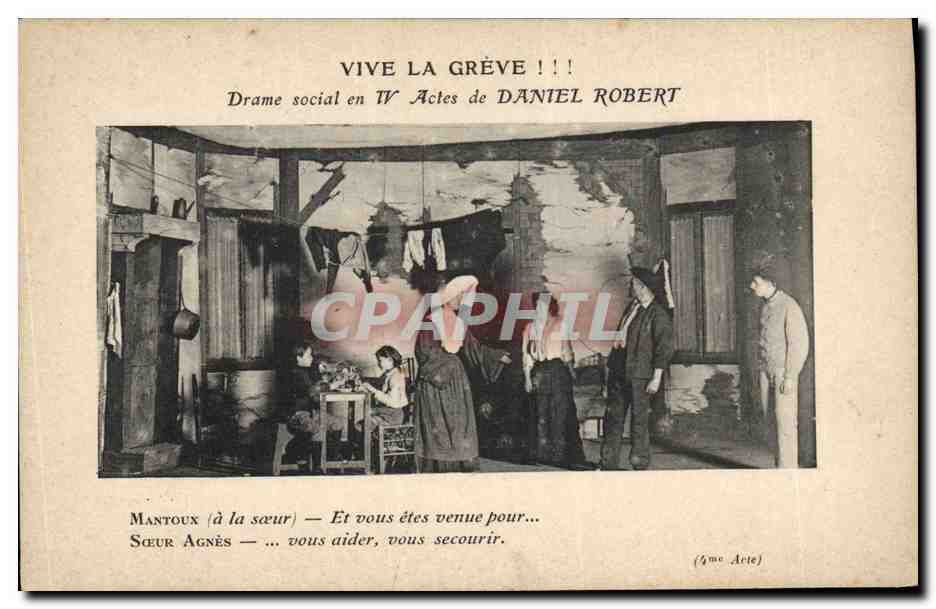 CPA Theatre Vive la greve ! Daniel Robert Mantoux Soeur Agnes