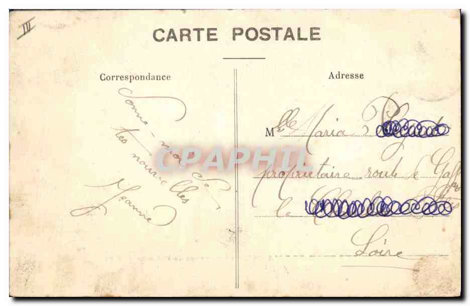 CPA Theatre La fille de Roland au patronage de filles de Renage — Rückseite