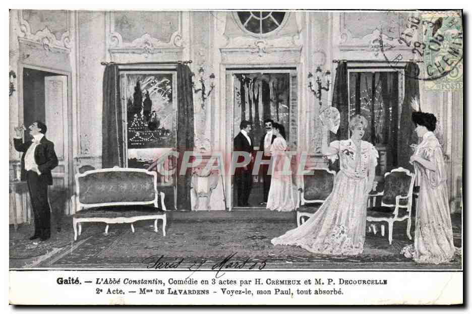 CPA Theatre Paris Gaite L'abbe Constantin