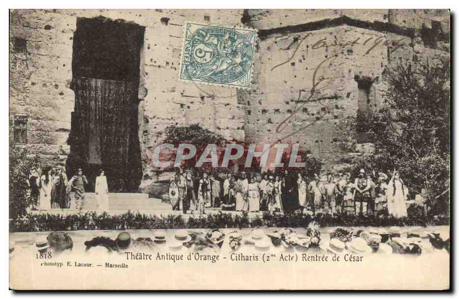 CPA Theatre antique d'Orange Citharis Rentree de Cesar