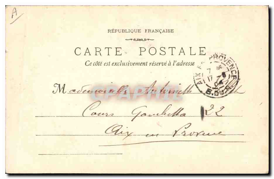 CPA Theatre antique d'Orange Citharis Rentree de Cesar — Verso